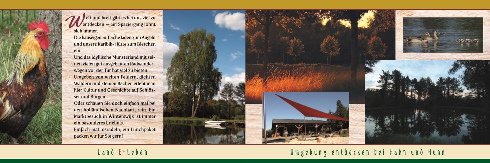 Broschüre Seite 8 – Umgebung entdecken, Teiche, Radwege und Münsterland